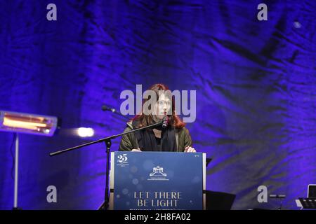 Berlino, Berlino-Mitte, Germania. 28 novembre 2021. Berlino: Attrice Iris Berben sul palco. (Credit Image: © Simone Kuhlmey/Pacific Press via ZUMA Press Wire) Foto Stock