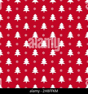Albero di Natale senza giunture vettoriale patterns.Winter festivit stampa. Illustrazione Vettoriale