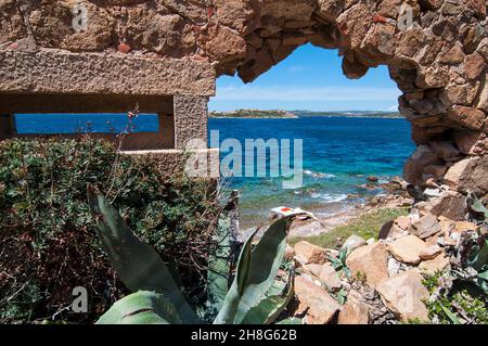 Fortezza Bastiani fortificazione in Isola di Caprera, Sardegna, Italia Foto Stock