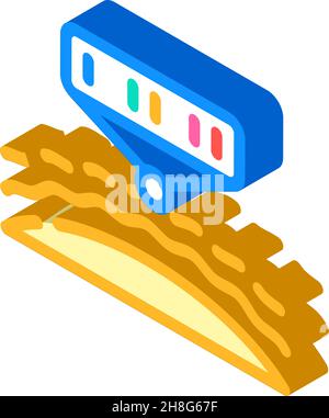 analisi spettrale di stelle e pianeti immagine isometrica di icone vettoriali Illustrazione Vettoriale