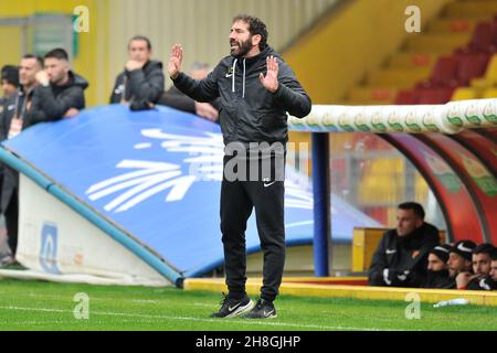 Fabio Caserta allenatore di Benevento, durante la partita della serie italiana A campionato tra Benevento vs Reggina, risultato finale Benevento 4, Reggina Foto Stock