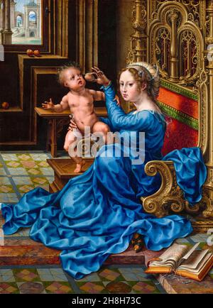 Jan Gossaert pittura, Madonna col Bambino, circa 1532 Foto Stock