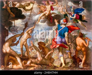 Joachim Wtewael dipinto, la battaglia tra gli dei e i Giganti, 1603-1613 Foto Stock