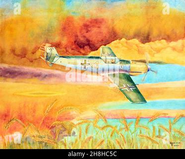 Messerschmitt Bf109 arte Foto Stock