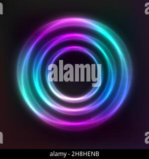 Cornice geometrica da cerchi, sfondo astratto vettoriale chiaro, carta da parati Illustrazione Vettoriale