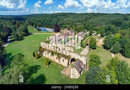 Francia, Yvelines, parco naturale regionale di Chevreuse alta Valle, Cernay-la-Ville, le rovine dell'abbazia cistercense di Vaux-de-Cernay Foto Stock