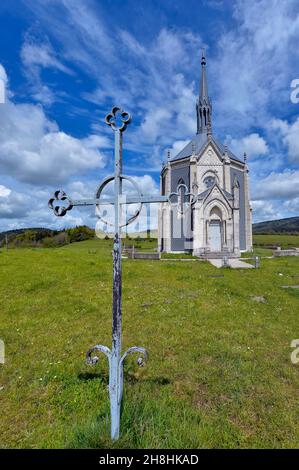 Francia, Doubs, Ornans, Via Francigena, Ouhans, la chapelle notre dame des Anges Foto Stock