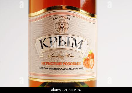 Krim artwinery champagne fragola, Ucraina Foto Stock