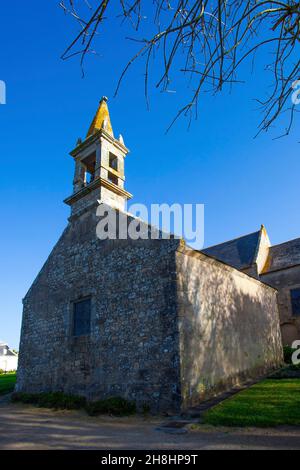Francia, Morbihan (56), Ria d'Etel, Belz, Saint-Cado, la chapelle de Saint-Cado Foto Stock