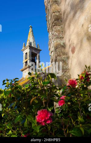 Francia, Morbihan (56), Ria d'Etel, Belz, Saint-Cado, la chapelle de Saint-Cado Foto Stock