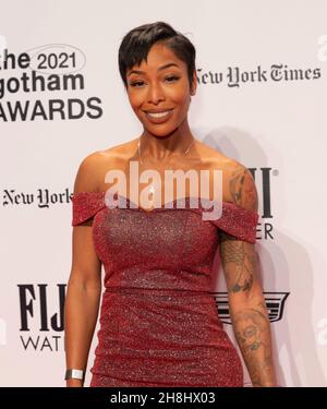 29 novembre 2021, New York, New York, Stati Uniti: Brittany Hall partecipa ai Gotham Awards 2021 a Cipriani Wall Street (Credit Image: © Lev Radin/Pacific Press via ZUMA Press Wire) Foto Stock