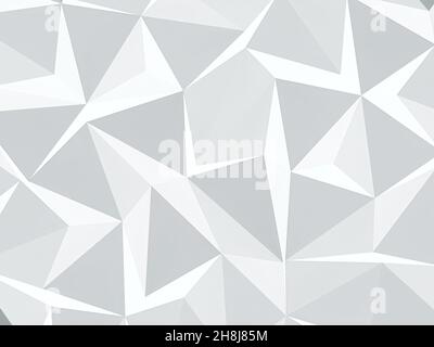 Forme geometriche astratte a sfondo poly basso - illustrazione generata dal computer Foto Stock