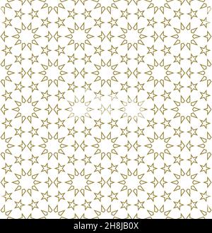 Ornamento islamico tradizionale. Ripetizione geometrica senza giunture. Illustrazione Vettoriale