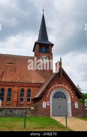 Chiesa Bälow, Brandeburgo, Germania Foto Stock