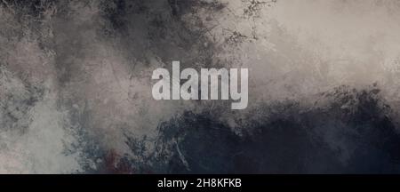 Grunge pennellate di pittura Abstract art on paper arbitrary pattern Mixed media texture background Foto Stock