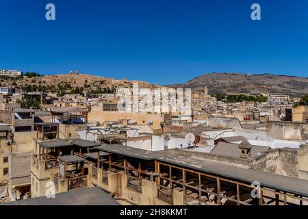 7 novembre 2021, Medina di Fez, Fes, USA: Fez o Fes è una città dell'interno settentrionale del Marocco e capitale della regione amministrativa di Fes-Meknes. (Credit Image: © Walter G Arce Sr Grindstone medi/ASP via ZUMA Press Wire) Foto Stock