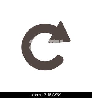 icona freccia di ricarica, aggiorna segno vettoriale isolato su sfondo bianco Illustrazione Vettoriale