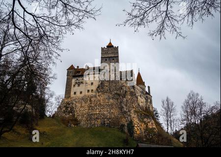 Castello di Bran, Romania, conosciuto anche come castello di Dracula Foto Stock