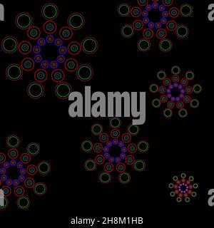 Pattern luminoso senza giunture, sfondo vettoriale astratto, design piatto Illustrazione Vettoriale