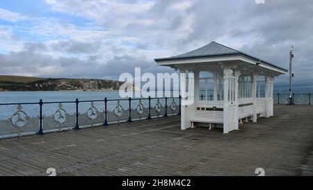 Swanage Pier, Dorset, Inghilterra Foto Stock