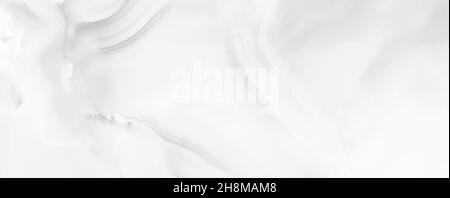 Vista dall'alto del banner in marmo bianco. Piastrelle pavimento in pietra naturale ad alta risoluzione. Modelli astratti di lusso. Disegno marmorizzazione per banner Foto Stock