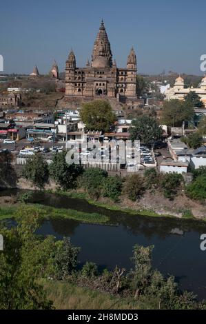 Chaturbhuj tempio. Dedicato al signore Vishnu. Orchha. Il Madhya Pradesh. India Foto Stock