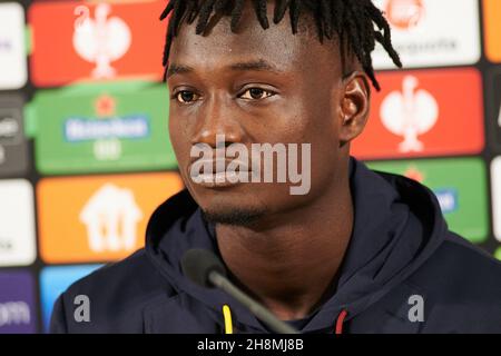 ZAPORIZHZHIA, UCRAINA - 28 SETTEMBRE 2021: Ebrima Darboe (55). La partita della UEFA Conference League tra FC Zorya Luhansk e AC Roma Foto Stock