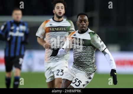 Bergamo, Italia. 30 Nov 2021. Ridgeciano HAPS (Venezia FC) durante Atalanta BC vs Venezia FC, Campionato italiano di calcio A a Bergamo, Italia, Novembre 30 2021 Credit: Agenzia fotografica indipendente/Alamy Live News Foto Stock