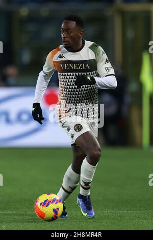 Gewiss Stadium, Bergamo, Italia, 30 novembre 2021, Ridgeciano HAPS (Venezia FC) in azione durante Atalanta BC vs Venezia FC - Campionato italiano di calcio A Foto Stock