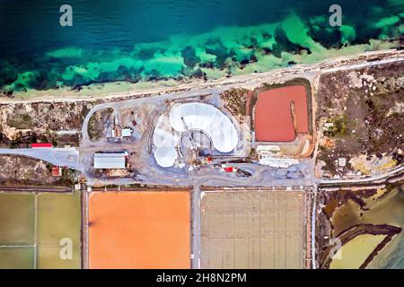 Alykes ('salt pans') o 'Alyki' (singolare) Kitrous, Pieria, Macedonia centrale, Grecia. Foto Stock