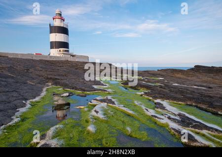 Faro di Hook Head, Hook Head, County Wexford, Irlanda Foto Stock