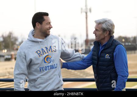 DENNIS QUAID e ZACHARY LEVI in AMERICAN UNDERDOG (2021), diretto DA ANDREW ERWIN e JON ERWIN. Credit: LIONSGATE / Album Foto Stock