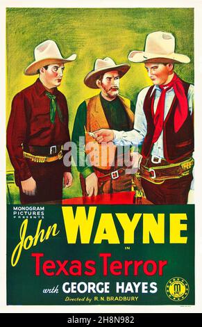 JOHN WAYNE in TEXAS TERROR (1935), diretto da ROBERT NORTH BRADBURY. Credit: LONE STAR PRODUCTIONS/immagini MONGRAM / Album Foto Stock