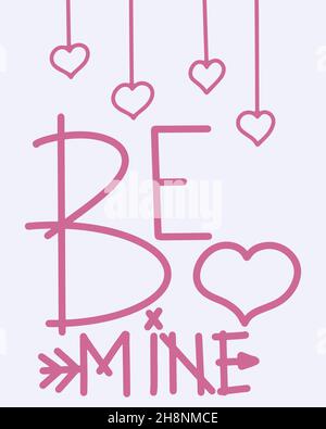 Carta regalo romantica, con un messaggio d'amore, relazione romantica, regalo, iscrizione con un elemento decorativo velato in esso, noodle stile disegnato a mano. Illustrazione Vettoriale