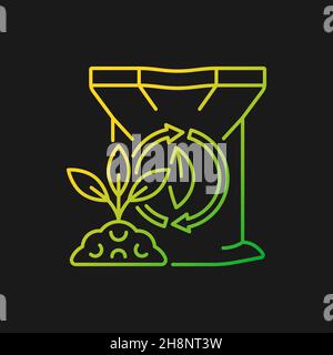 Icona vettore gradiente compost per tema scuro Illustrazione Vettoriale