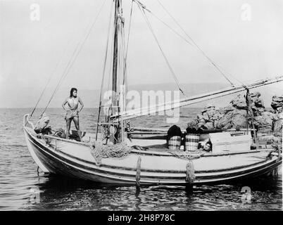 Sophia Loren, in set del film, 'Boy on a Dolphin', 20th Century-Fox, 1957 Foto Stock