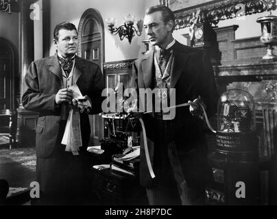 Jack Carson, Gary Cooper, sul set del film, 'Bright Leaf, Warner Bros., 1950 Foto Stock