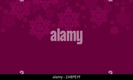 Bella bandiera di natale con fiocchi di neve. Buon Natale e felice anno nuovo banner di saluto Foto Stock