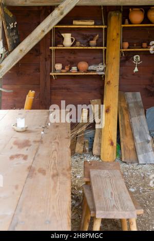 Viking Village Njardarheimr in Norvegia Foto Stock