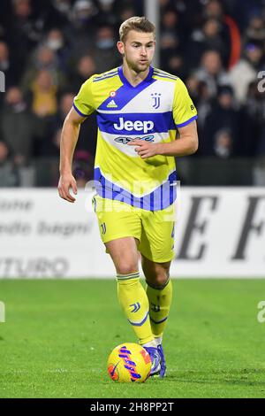 Stadio Arechi, Salerno, Italia, 30 novembre 2021, Matthijs de ligt difensore della Juventus in azione durante gli USA Salernitana vs Juventus FC - soc italiano Foto Stock