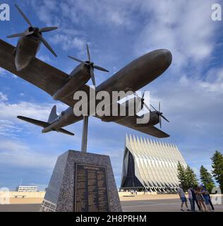 Il campus della United States Air Force Academy, Colorado Springs CO Foto Stock