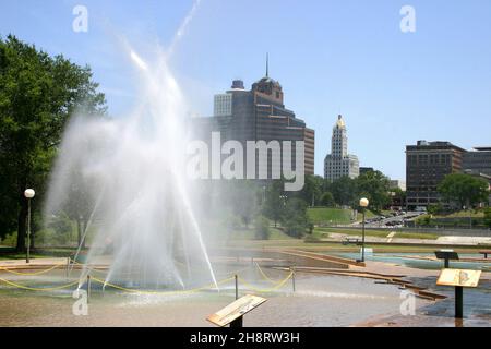 Memphis si trova sul fiume Mississippi nella contea di Shelby, Tennessee, Stati Uniti. Foto Stock