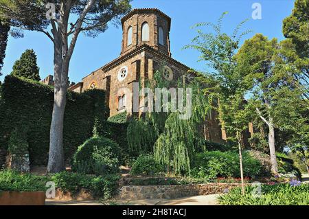 Castello di Cap Roig nella regione di Palafrugell nella provincia di Baix Empordà di Gerona, Catalogna, Spagna Foto Stock