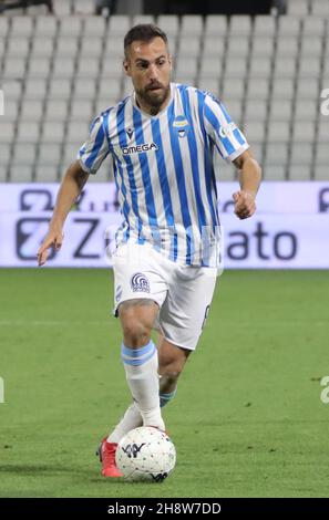 Marco Mancosu (Spal) durante il Campionato Italiano di Calcio BKT 2021/2022 Spal Vs. Stati Uniti Lecce allo stadio Paolo Mazza, Ferrara, Italia, 30 novembre 2021 - Foto: Stringer Foto Stock