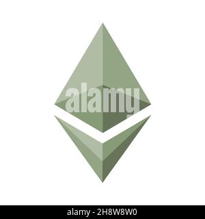Logo modello per la tecnologia blockchain. Rhombus , logotipo del simbolo del blocco Smart Contract. Progettare transazioni decentralizzate. Illustrazione vettoriale Illustrazione Vettoriale