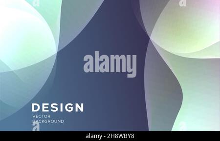 Set di design per coperture blu . Gradienti colorati. Future carte geometriche Illustrazione Vettoriale