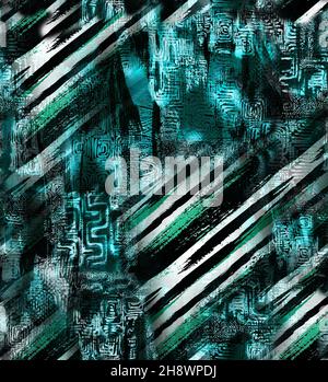 Stampa senza cuciture alla moda pattern.colorful sporco sfondo astratto,vecchia grunge texture.tessuto fondo batik pattern nel tessile industry.Textile d Foto Stock