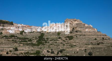 Ares del Maestrat, detto anche Ares del Maestre in spagnolo o semplicemente Ares, è un comune della provincia di Castelló, nella regione Valenciana. Foto Stock