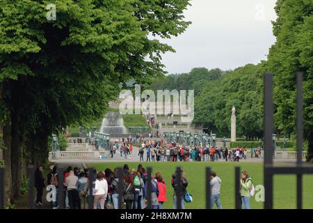 Oslo, Norvegia - 15 giugno 2012: Frogner Park Foto Stock