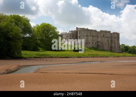 Carew Castle, Pembrokeshire, Galles Foto Stock